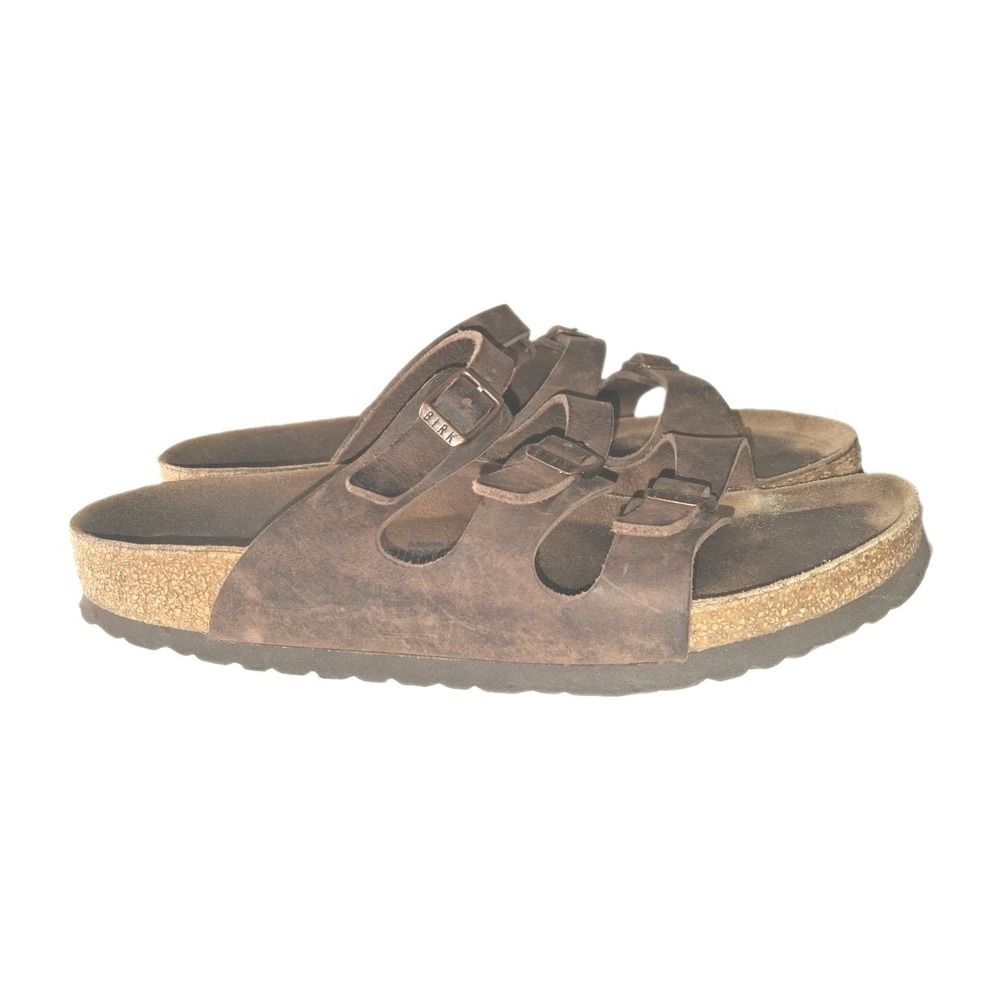 Birkenstock Women's Leather Brown Slip On Shoes size 9